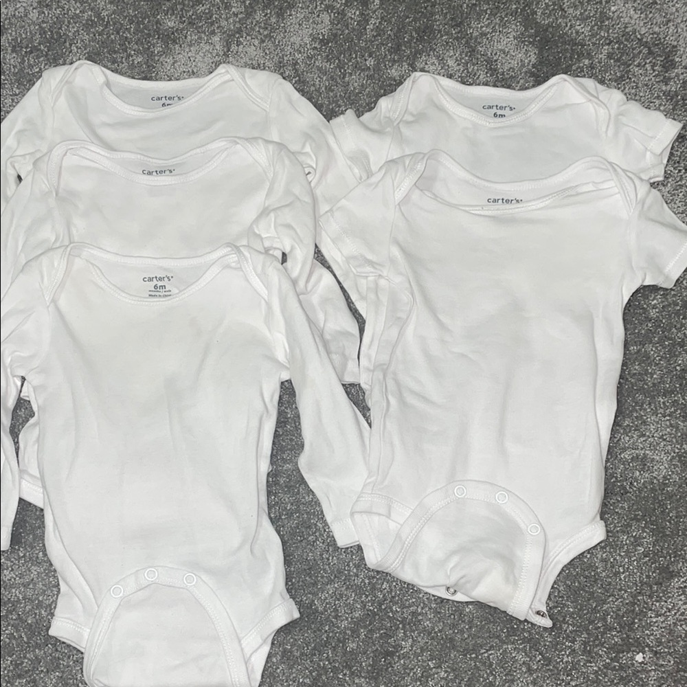 6mo Carter's White Cotton Bodysuit Set for Everyday Comfort